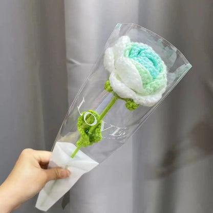 DecorBites™ Knitted Rose Bouquet DIY Crochet Wedding Mother's Day Gift