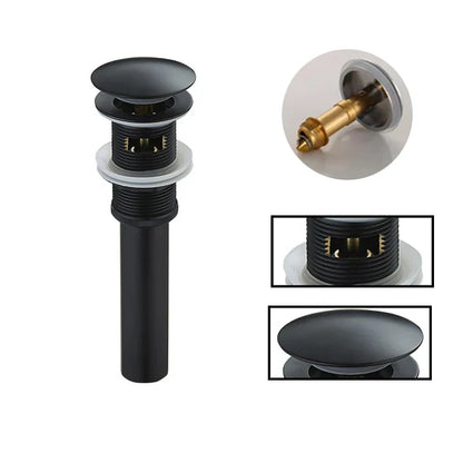 DecorBites™ Gold Large Round Bathroom Pop-up Drain for Copper Washbasin Sink