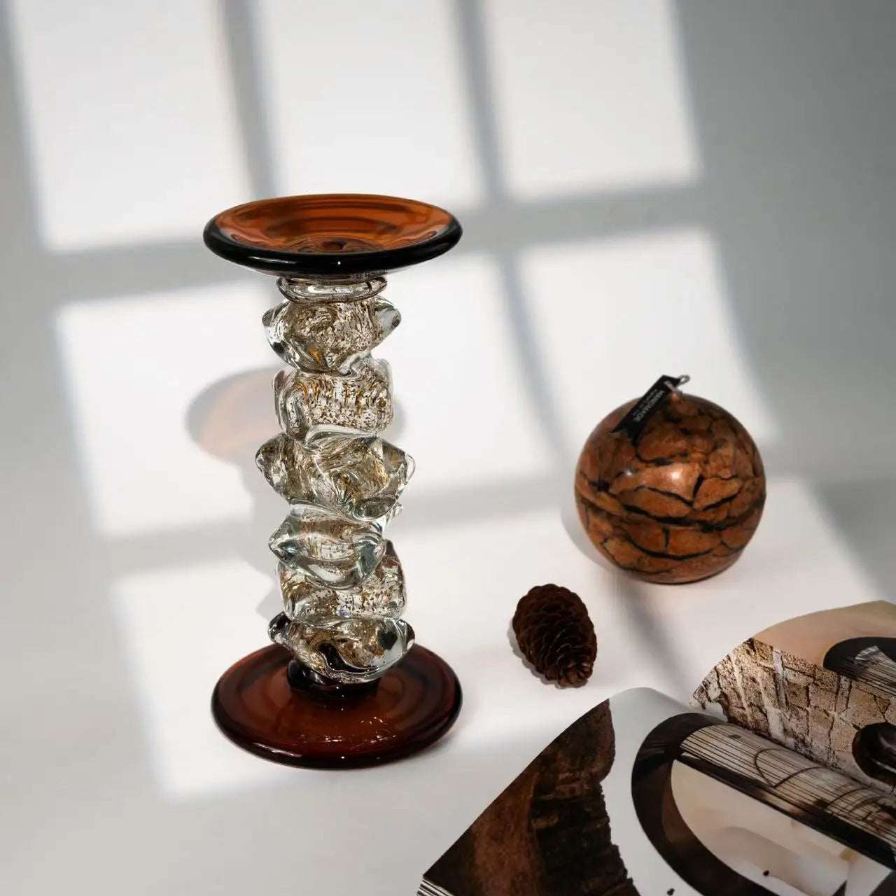 DecorBites™ Glass Splicing Candelabrum for Wedding Table Home Decoration