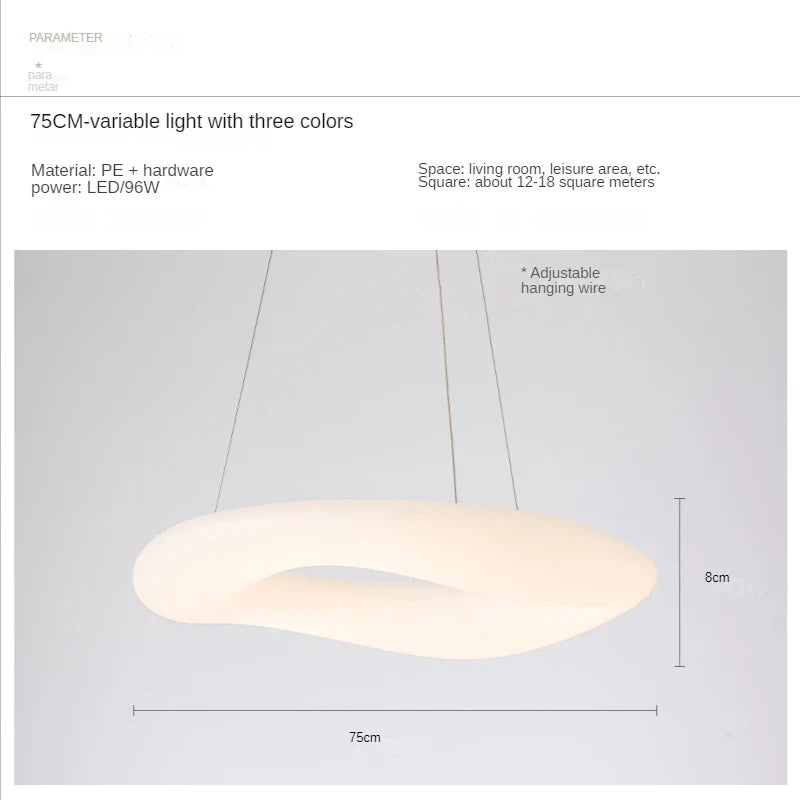 DecorBites™ Cloud Pendant Light: Nordic Minimalist Doughnut Chandelier for Living Room & Kid's Bedroom