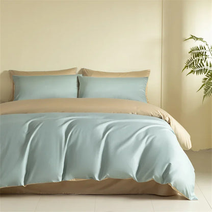 Decobites Egyptian Cotton Bedding Set: Sheet, Pillowcase, Blanket Cover in Queen King Size