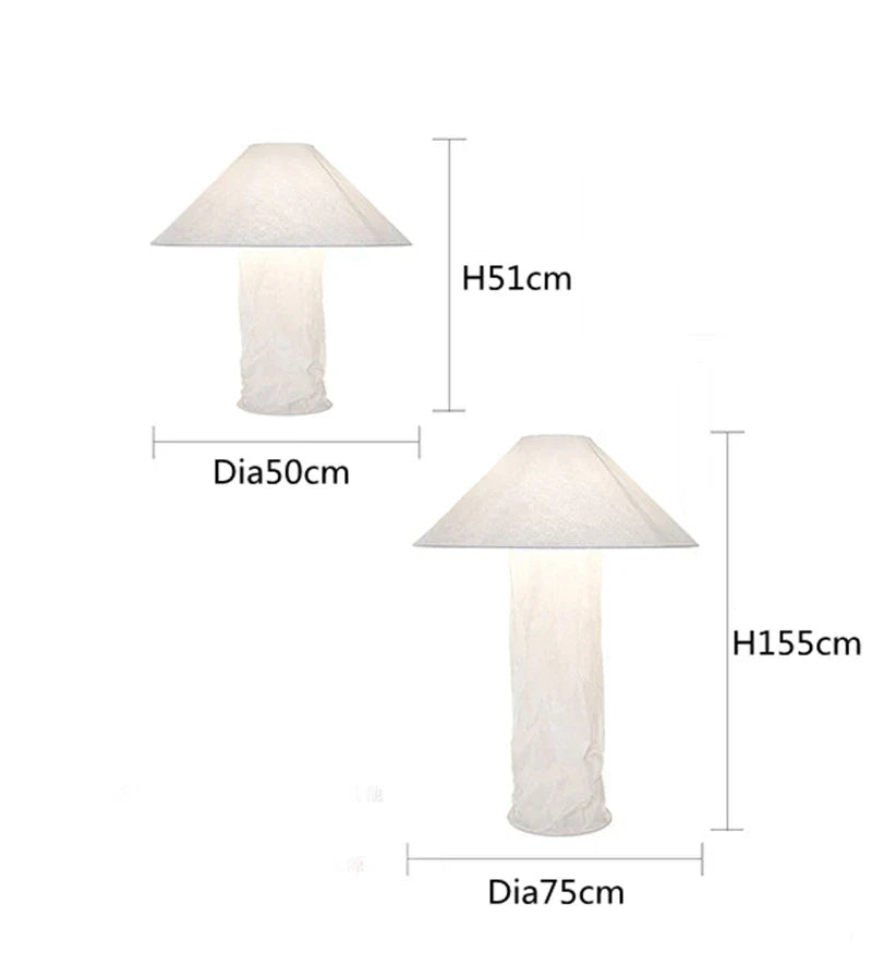 DecorBites™ Japanese Paper Floor Lamp: Nordic Design Wabi Sabi LED Table Lamp for Bedroom, Living Room