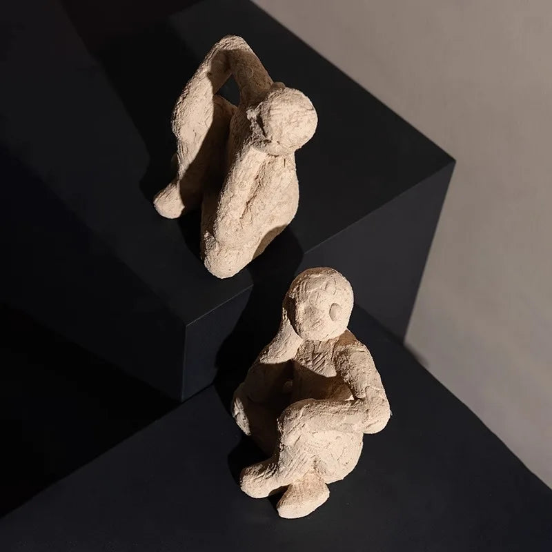 ديكوربايتس™ تمثال تجريدي من الراتنج، منحوتات، زخارف يدوية