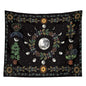 Decobites Celestial Moon Phase Floral Tapestry Wall Hanging