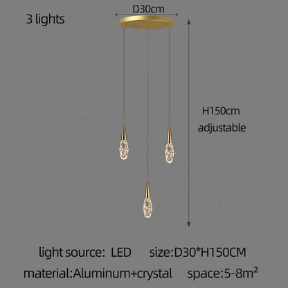 DecorBites™ Diamond Crystal Chandelier - Gold Interior Designer Living Room Lamp
