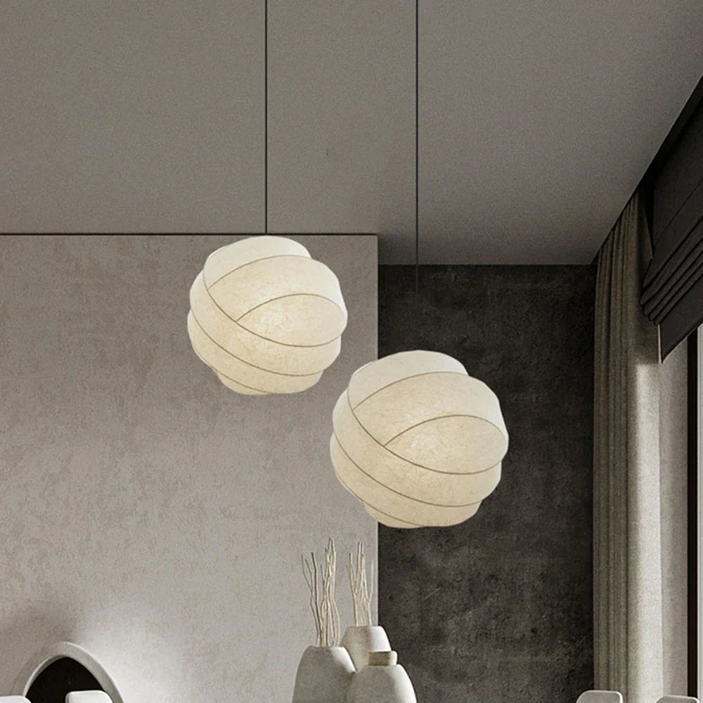 DecorBites™ Janpanses Silk Ball Pendant Light - Stylish Pholc Turner Pendant Lamp for Home Decor