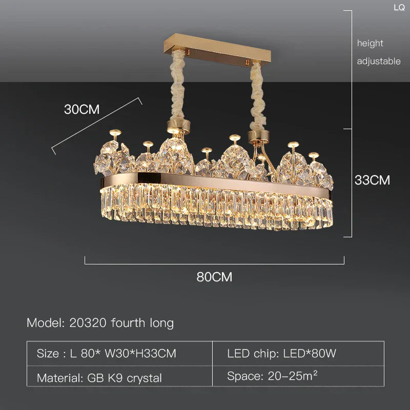DecorBites™ Crystal Chandelier: Postmodern Light Luxury Double-Layer Pendant for Home Living Room