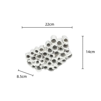 ديكور بايتس™ - تماثيل يدوية الصنع على شكل شبكة قرص العسل المجردة لديكور منزلي أنيق