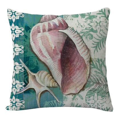 DecorBites™ Coastal Cushion Cover - Sea Theme Decorative Sofa Pillowcase