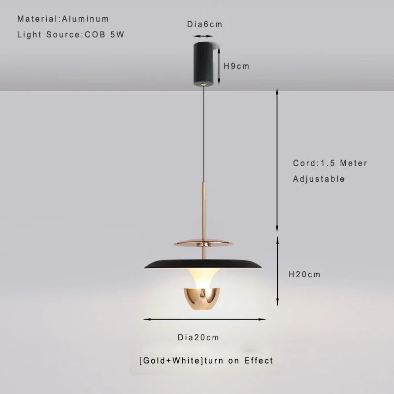 DecorBites™ LED Pendant Light: Colourful Chandelier for Kitchen, Dining Room, Bedroom.