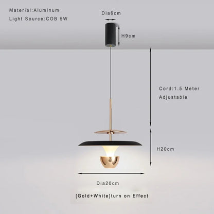 DecorBites™ LED Pendant Light: Colourful Chandelier for Kitchen, Dining Room, Bedroom.