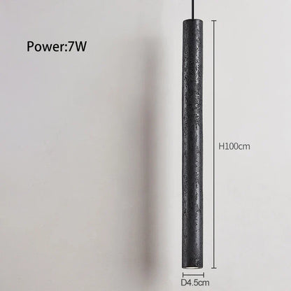 ثريا DecorBites™‎ LED ذات الأنبوب الحجري الأسود لإضاءة غرفة النوم