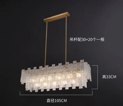 DecorBites™ Crystal Chandelier: Modern LED Pendant Light for Home Decor