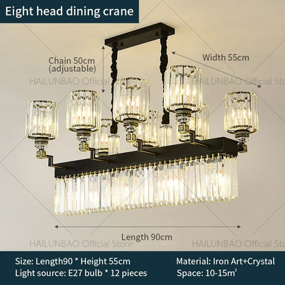 DecorBites™ Crystal Chandelier Light: Luxury Living Room Dining Bedroom Airy Elegance