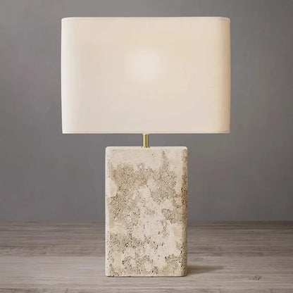 DecorBites™ Large Brown Stone Fabric Table Lamp for Home Decoration in Living Room or Bedroom