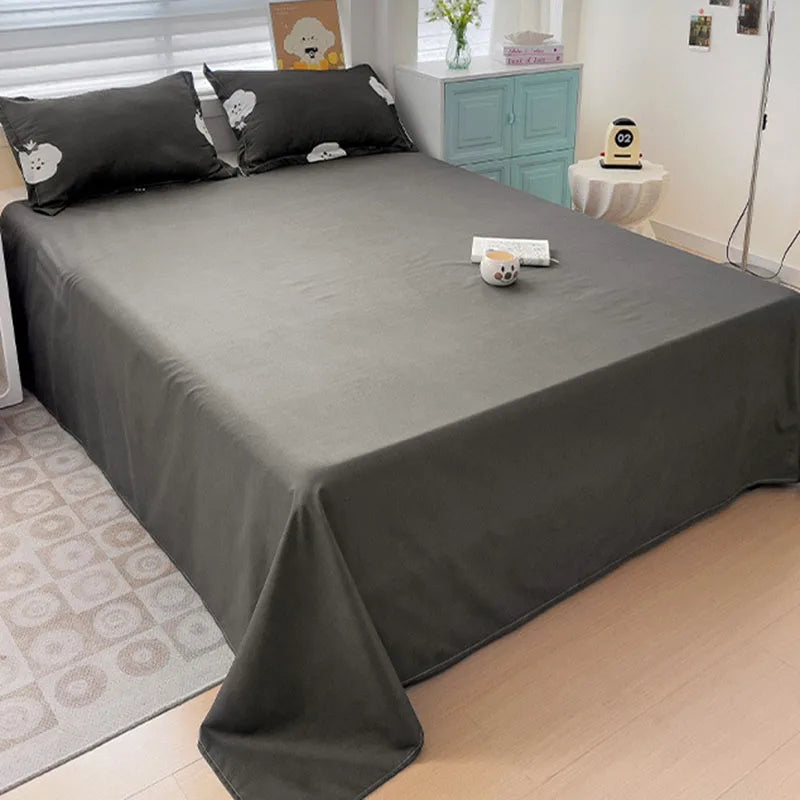 DecorBites™ Cartoon Printed Bedding Set: Soft Cozy Duvet Cover, Bedsheet, Pillowcase, Single Double Bedclothes