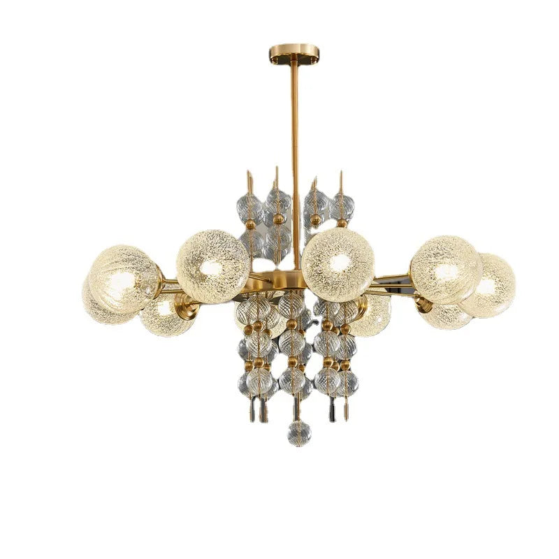 DecorBites™ Gold Chrome Bubble Ceiling Chandelier: 2025 Trend Hanging Lamps for Living Room