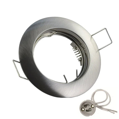 DecorBites™ LED Recessed Downlights Frame - Round Aluminum Spot Lighting Fixture - Black/White/Nickel