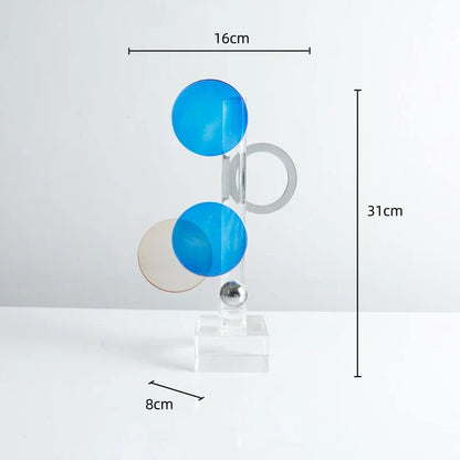 ديكور بايتس™ - منحوتات دائرية بلورية هندسية - زينة منزلية - تماثيل صغيرة
