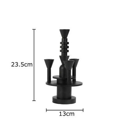 Portavelas DecorBites™ de metal esmerilado para una decoración romántica de la mesa del comedor