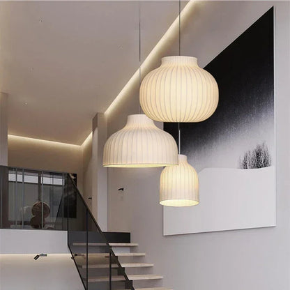 DecorBites™ Japanese Nordic Design LED Silk Pendant Lights for Living Room and Restaurant