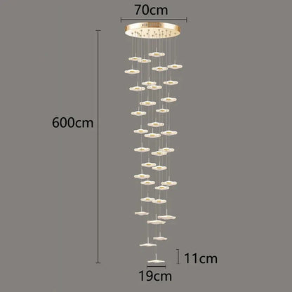 Lámpara colgante de cristal DecorBites™ para escalera, sala de estar o interior