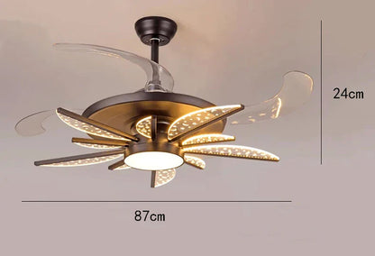 DecorBites™ Kids Bedroom Ceiling Fan with Remote Control and LED Light