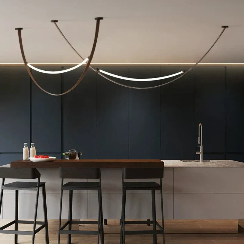 DecorBites™ Leather Chandelier: Minimalist Nordic LED Pendant Lamp for Living Room, Dining Room & Bedroom