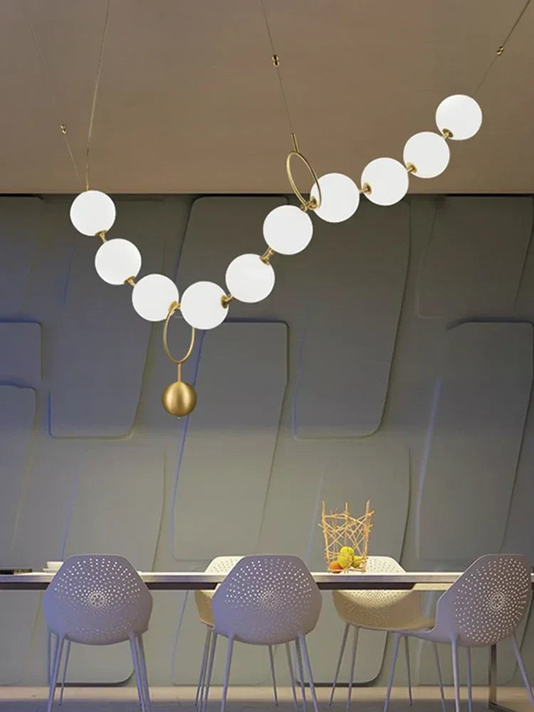 DecorBites™ Brass Artistic Necklace Chandelier Lighting for Living Room