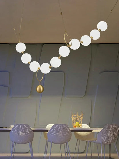 DecorBites™ Brass Artistic Necklace Chandelier Lighting for Living Room