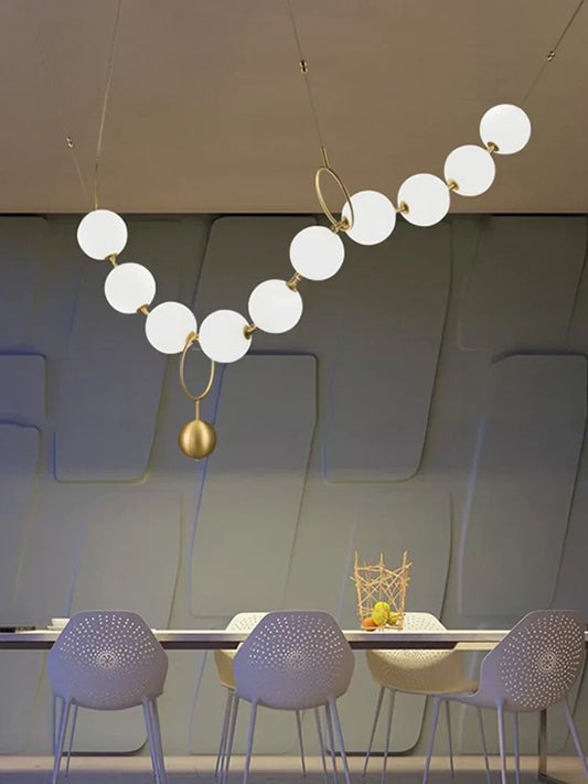 DecorBites™ Brass Artistic Necklace Chandelier Lighting for Living Room