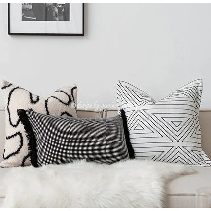 Funda de almohada artesanal DecorBites™ Cozy Green de 45x45 cm - Decoración nórdica para otoño e invierno