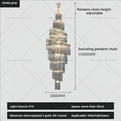 DecorBites™ Crystal Chandelier for Penthouse Villa Living Room - Modern Light Luxury Design