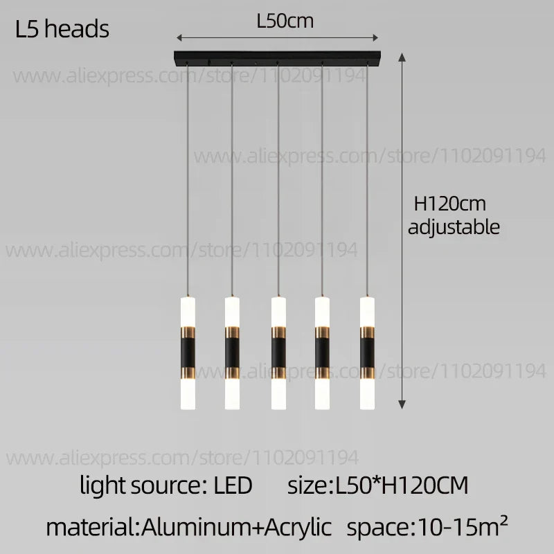 DecorBites™ LED Staircase Chandelier: Modern Duplex Home Lighting for Architectural Decoration