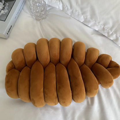 DecorBites™ Knot Plush Christmas Green Throw Pillow for Aesthetic Home Decor