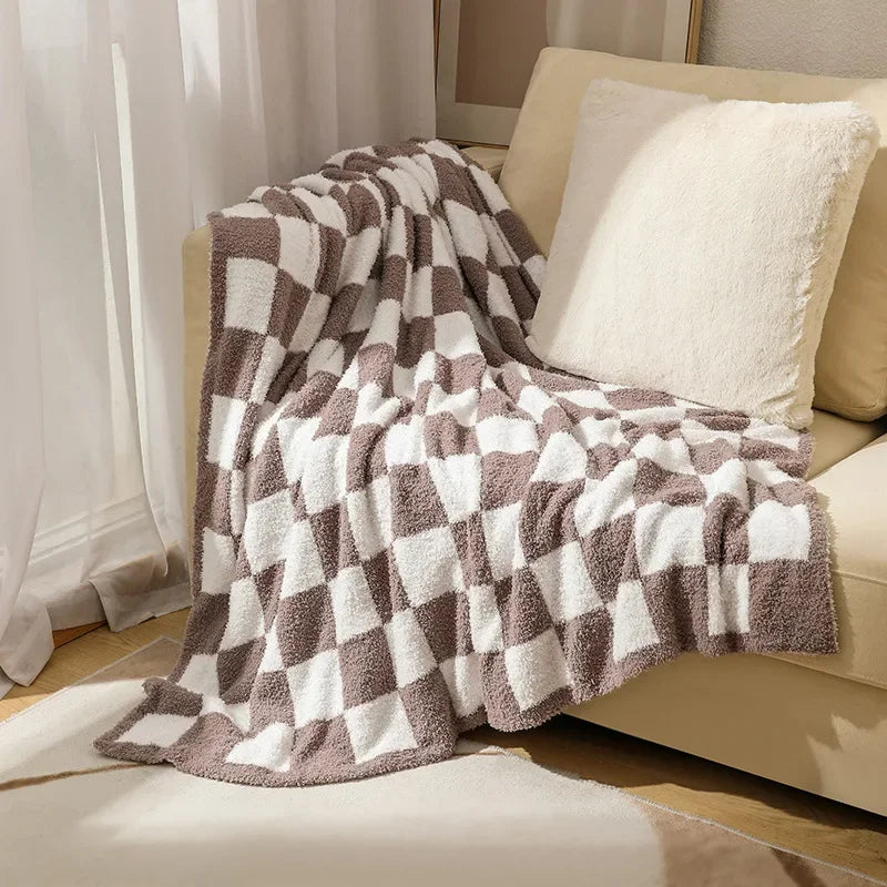 DecorBites™ Knit Checkerboard Blanket