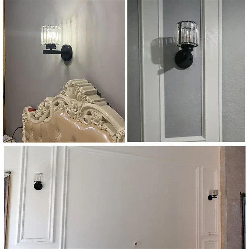 Lámpara de pared LED de cristal DecorBites™ para decoración del hogar: aplique moderno para sala de estar y dormitorio