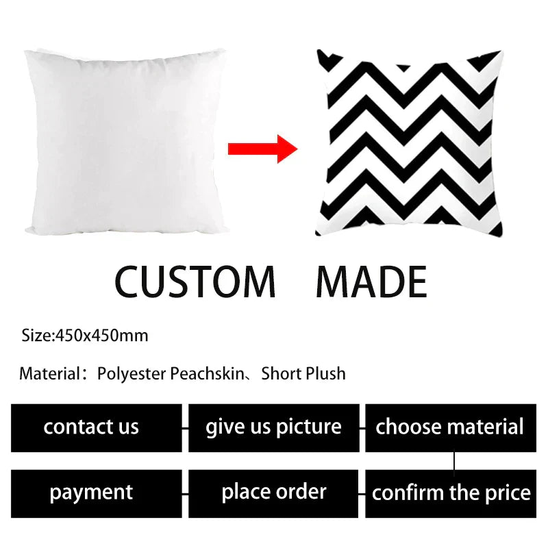 DecorBites™ Heart Stripe Pillow Cases | Black & White Polyester Cushion Covers