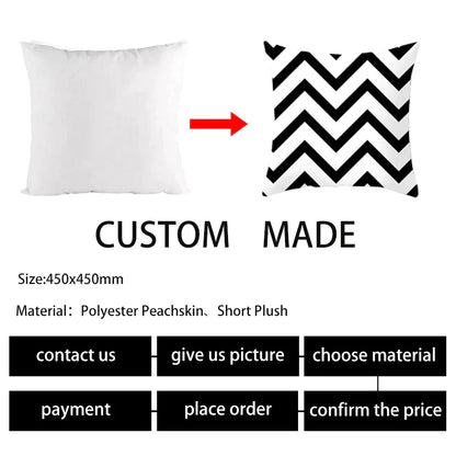 DecorBites™ Heart Stripe Pillow Cases | Black & White Polyester Cushion Covers