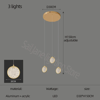 DecorBites™ Double Story LED Ring Chandelier - Modern Nordic Style Living Room Lighting