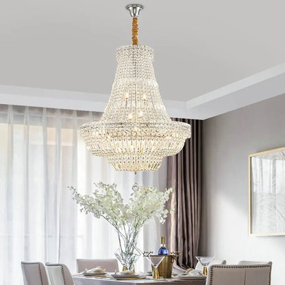DecorBites™ Gold/Chrome K9 Crystal Chandelier for Elegant Home Décor