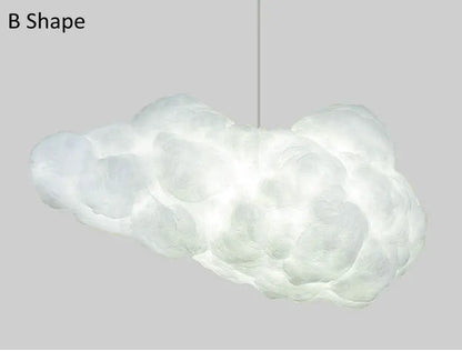 DecorBites™ Cloud Chandelier: Cotton Lampshade Hanging Light for Bedroom & Living Room