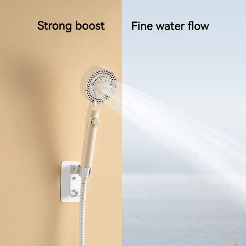 DecorBites™ Black Gas Rain Mist Shower Head for High Water Pressure and Polished Look