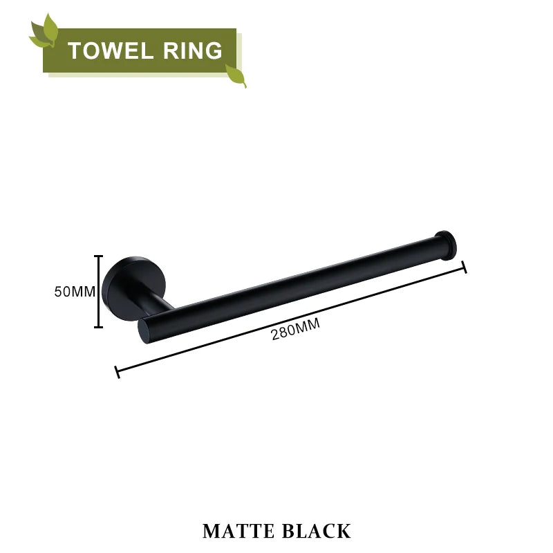 DecorBites™ Brushed Gold Bathroom Accessories Set Hand Towel Bar Rack Toilet Paper Holder