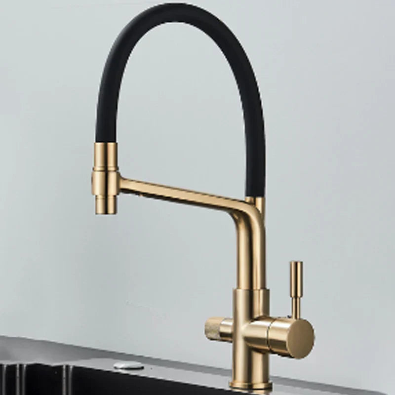 Brass Dual Handle Faucet With Water Filter