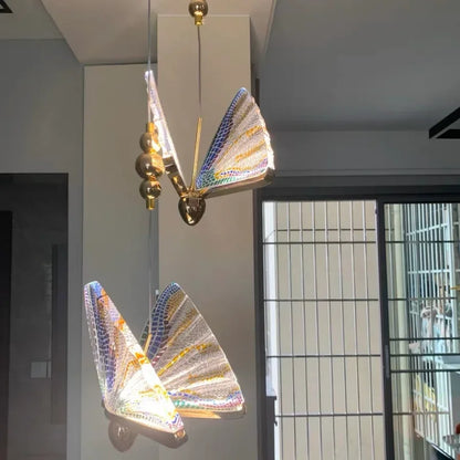 Lámpara colgante de mariposa de cristal DecorBites™ para iluminación de dormitorio y cocina
