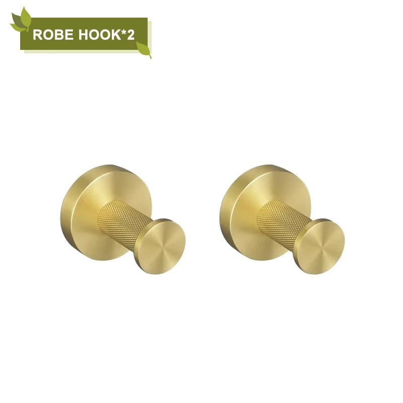 DecorBites™ Brushed Gold Bathroom Accessories Set