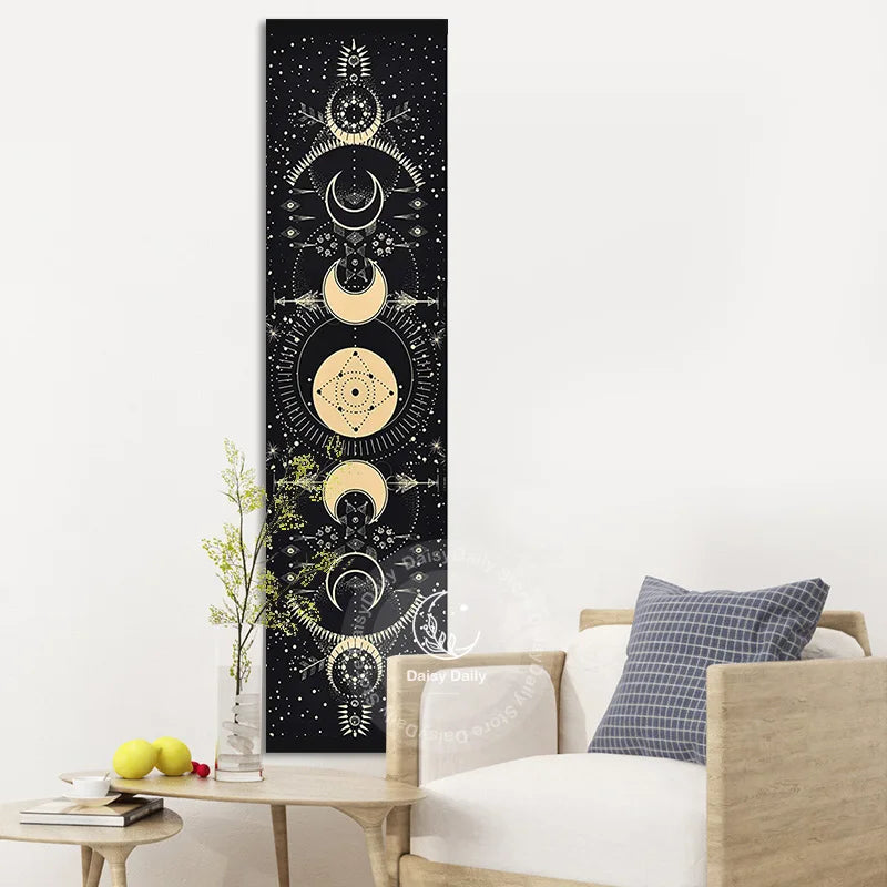 Bohemian Moon Phase Wall Hanging Tapestry by Decobites - Chic Home Decor