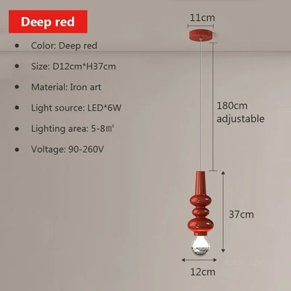 DecorBites™ Caterpillar Iron LED Pendant Light for Home Decor Lighting