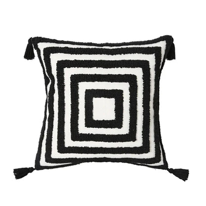 DecorBites™ Boho Loop Pillowcase - Grey Beige Tufted Cushion Cover for Home Decoration